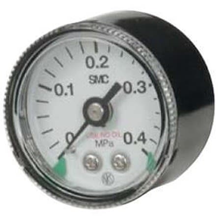 SMC R 1/8 Analogue Pressure Gauge 0.7MPa Back Entry 42.5mm Outside Diameter [G46-7-02-SRB]; 281-0723