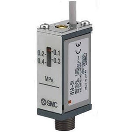 SMC Contact (Reed Switch) Pressure Switch, Rc 1/8 1bar to 6 bar [IS10-01-6L]; 281-0739