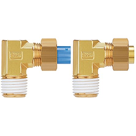SMC KF Series Male Stud Elbow, R 1/8 to Push In 6 mm, Threaded-to-Tube Connection Style [KFL06-01]; 281-0768