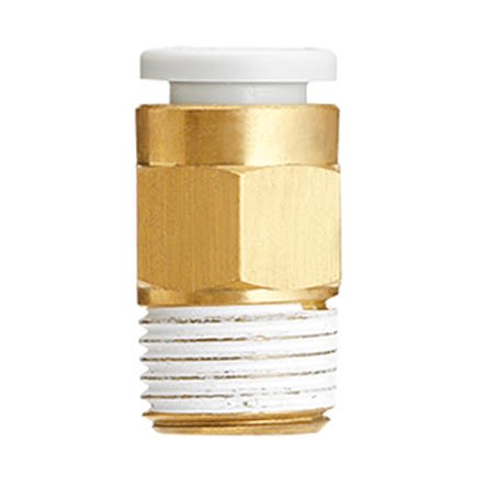 SMC KQ2 Series Male Connector, R 1/4 to Push In 8 mm, Threaded-to-Tube Connection Style [KQ2H08-02NS]; 281-0877