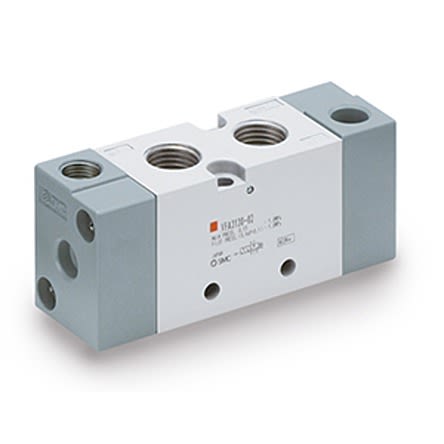 SMC 2 position double Solenoid Valve - Air G 1/4 VFA3000 Series [VFA3230-02F]; 281-1035