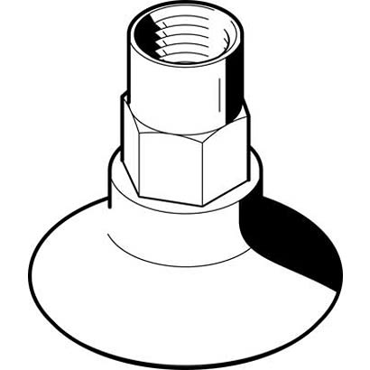 Festo 30mm Deep Vulkollan Pneumatic Suction Cup ESS-30-GT-G1/8-I, 1/8 in [ESS-30-GT-G1/8-I]; 281-1167