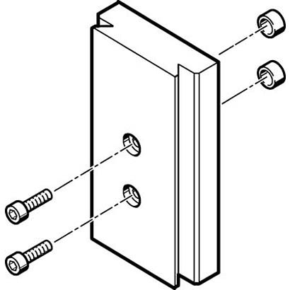 Festo Adapter HAPB-2, For Use With Pneumatic Cylinder & Actuator [HAPB-2]; 281-1229