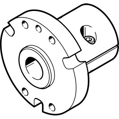 Festo Adapter HAPG-24, For Use With Pneumatic Cylinder & Actuator [HAPG-24]; 281-1246