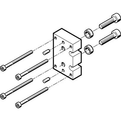 Festo Adapter HAPG-73, For Use With Pneumatic Cylinder & Actuator [HAPG-73]; 281-1282
