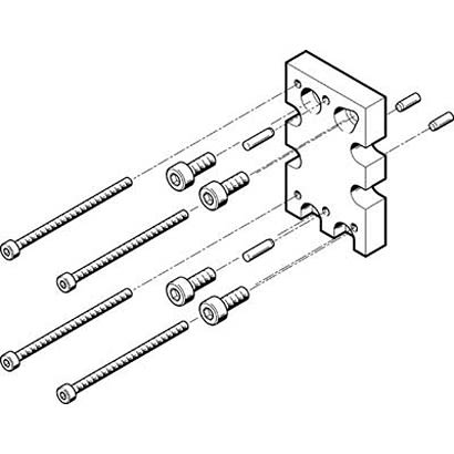 Festo Adapter HAPG-74, For Use With Pneumatic Grippers [HAPG-74]; 281-1283