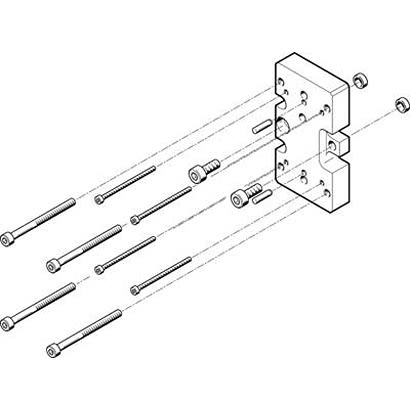 Festo Adapter HAPG-75, For Use With Pneumatic Cylinder & Actuator [HAPG-75]; 281-1285