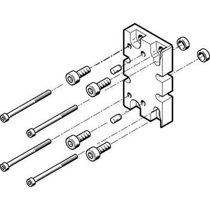 Festo Adapter HAPG-83, For Use With Pneumatic Cylinder & Actuator [HAPG-83]; 281-1294