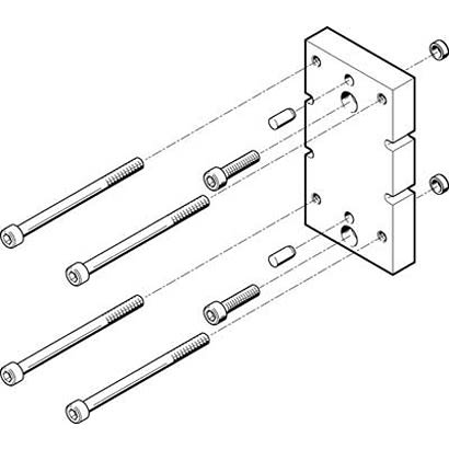 Festo Adapter HAPG-86, For Use With Pneumatic Cylinder & Actuator [HAPG-86]; 281-1297