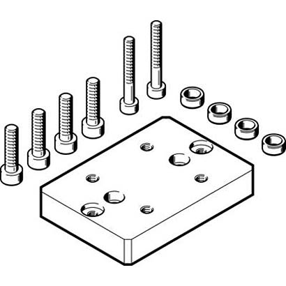 Festo Adapter HAPG-93, For Use With Pneumatic Grippers [HAPG-93]; 281-1302
