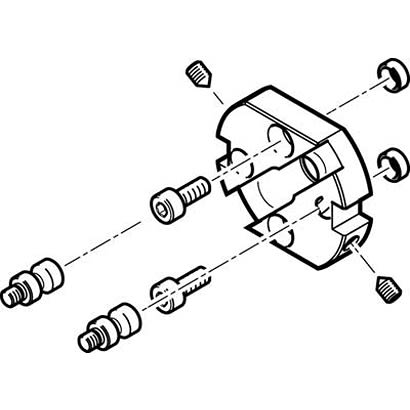 Festo Adapter HAPG-SD2-2, For Use With Pneumatic Cylinder & Actuator [HAPG-SD2-2]; 281-1322