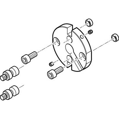 Festo Adapter HAPG-SD2-21, For Use With Pneumatic Cylinder & Actuator [HAPG-SD2-21]; 281-1323