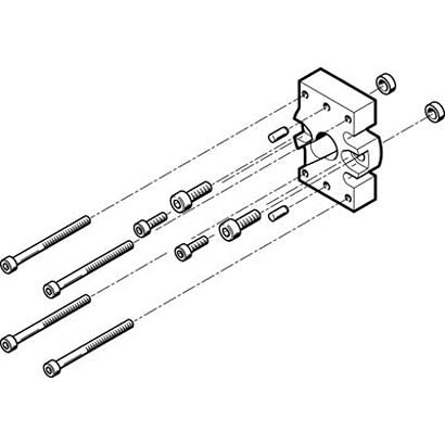 Festo Adapter HAPG-SD2-24, For Use With Pneumatic Cylinder & Actuator [HAPG-SD2-24]; 281-1326