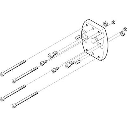 Festo Adapter HAPG-SD2-27, For Use With Pneumatic Cylinder & Actuator [HAPG-SD2-27]; 281-1330