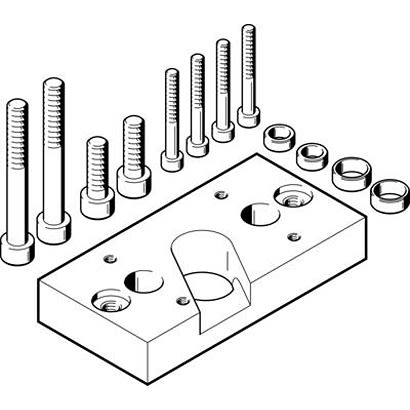 Festo Adapter HAPG-SD2-30, For Use With Pneumatic Cylinder & Actuator [HAPG-SD2-30]; 281-1334