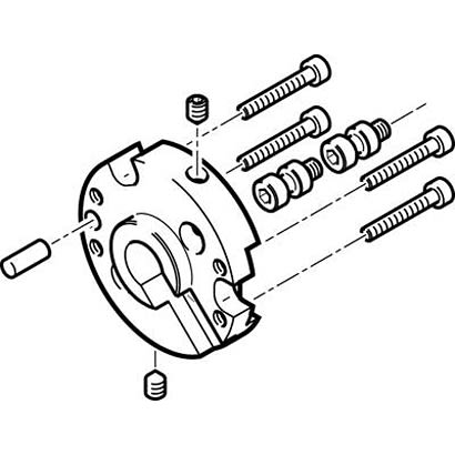 Festo Adapter HAPG-SD2-5, For Use With Pneumatic Cylinder & Actuator [HAPG-SD2-5]; 281-1349