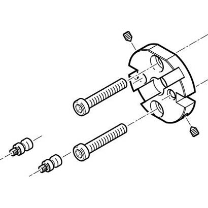 Festo Adapter HAPG-SD2-6, For Use With Pneumatic Grippers [HAPG-SD2-6]; 281-1350