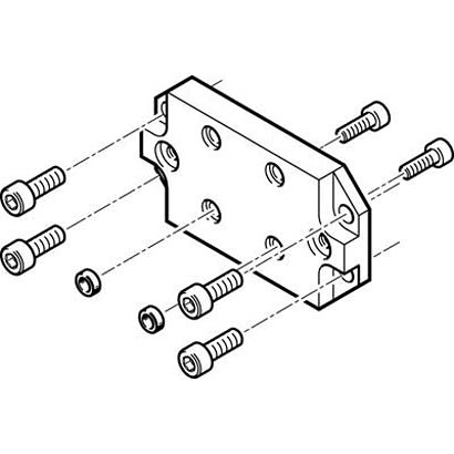 Festo Adapter HAPS-4, For Use With Pneumatic Cylinder & Actuator [HAPS-4]; 281-1360