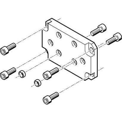 Festo Adapter HAPS-5, For Use With Pneumatic Cylinder & Actuator [HAPS-5]; 281-1361