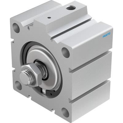 Festo Pneumatic Compact Cylinder - 188331, 100mm Bore, 25mm Stroke, AEVC Series, Single Acting with Return Spring Acting [AEVC-100-25-A-P]; 281-1532
