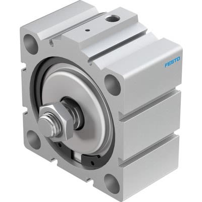 Festo Pneumatic Compact Cylinder - 188306, 80mm Bore, 10mm Stroke, AEVC Series, Single Acting with Return Spring Acting [AEVC-80-10-A-P]; 281-1547