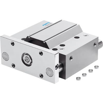 Festo Pneumatic Guided Cylinder - 170970, 100mm Bore, 100mm Stroke, DFM Series, Double Acting [DFM-100-100-P-A-KF]; 281-1699