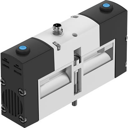 Festo 5/3-Way, Pressurised Pneumatic Solenoid Valve - Electrical VSVA Series 24V dc, 534531 [VSVA-B-P53U-ZH-A1-1R2L]; 281-1781