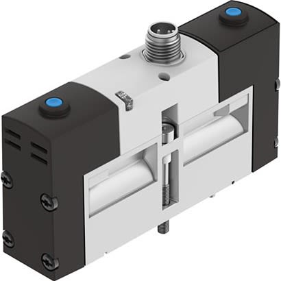 Festo 2X3/2-Way, Monostable, Open/Closed Pneumatic Solenoid Valve - Electrical VSVA Series 24V dc, 534544 [VSVA-B-T32H-AZH-A1-1R5L]; 281-1799