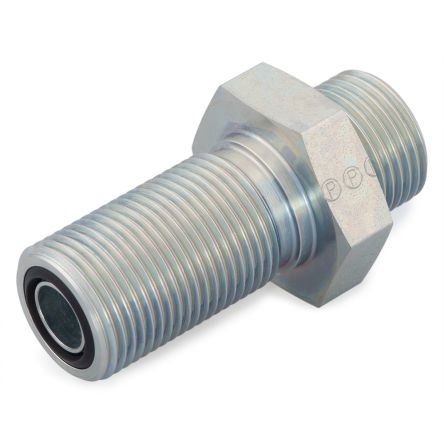 Parker Hydraulic Bulkhead Compression Tube Fitting 3/4 in Male to 3/4 in Male, 12WMLOWLNMLS [12WMLOWLNMLS]; 281-1918