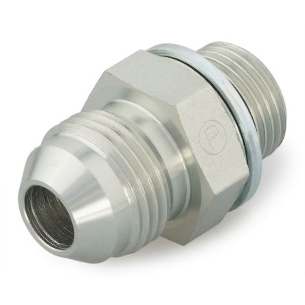 Parker Hydraulic Male Stud 1/4 in to 1/4-19 in Male, 4-4F4OMXS [4-4F4OMXS]; 281-2050