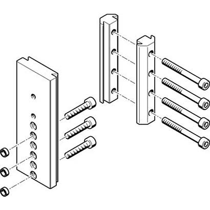 Festo Adapter HMSV-35, For Use With Pneumatic Cylinder & Actuator [HMSV-35]; 281-2246