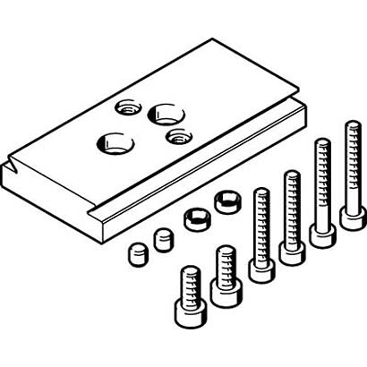 Festo Adapter HMSV-41, For Use With Pneumatic Cylinder & Actuator [HMSV-41]; 281-2251