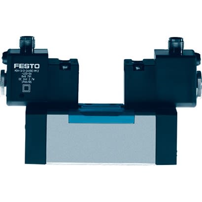 Festo 5/2 Double Solenoid Pneumatic Solenoid/Pilot-Operated Control Valve - Electrical G 1/2 JMDH Series 24V dc, 540825 [JMDH-5/2-D-3-M12D-C]; 281-2313