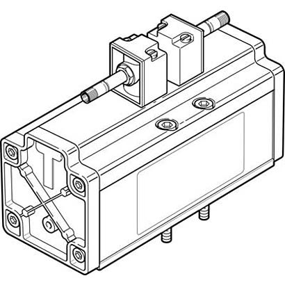 Festo 5/3 Exhausted Pneumatic Solenoid Valve - Electrical G 3/4 MDH Series, 14547 [MDH-5/3E-3/4-D-4]; 281-2360