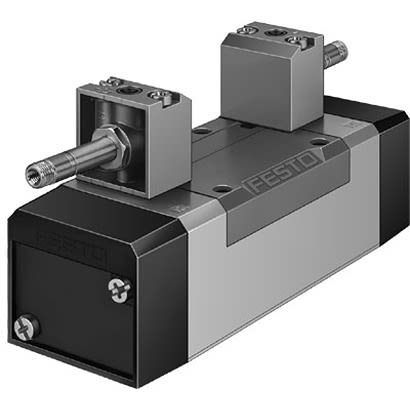 Festo 5/3 Closed Pneumatic Solenoid/Pilot-Operated Control Valve - Electrical G 3/8 MFH Series 24V dc, 535973 [MFH-5/3G-D-2-S-C-EX]; 281-2389