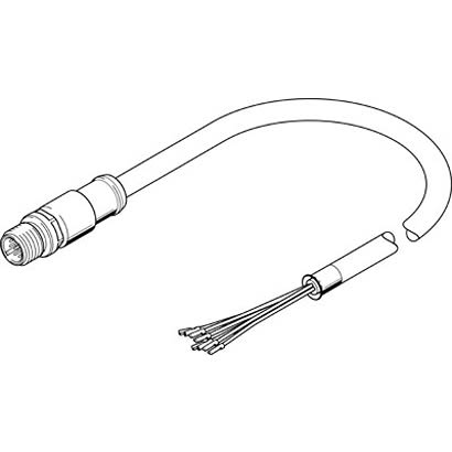 Festo NEBS Series Connecting Cable for Use with Pressure Sensor, 0 → 30 V [NEBS-SM12G12-E-0.5-N-LE12]; 281-2419