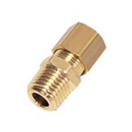 Legris Brass Pipe Fitting, Straight Push Fit Compression Olive, Male NPT 1/8in 1/8in 6mm [0105 06 11]; 281-3200