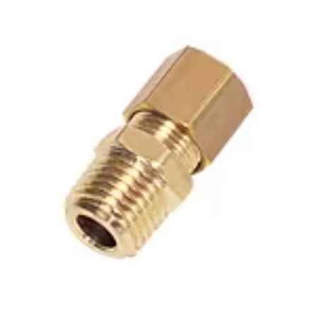 Legris Brass Pipe Fitting, Straight Push Fit Compression Olive, Male BSPT 3/8in BSPT 3/8in 6mm [0105 06 17]; 281-3203