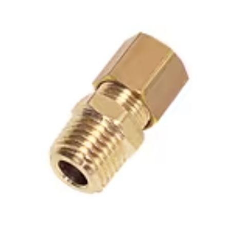 Legris Brass Pipe Fitting, Straight Push Fit Compression Olive, Male BSPT 3/4in BSPT 22mm [0105 22 27]; 281-3207