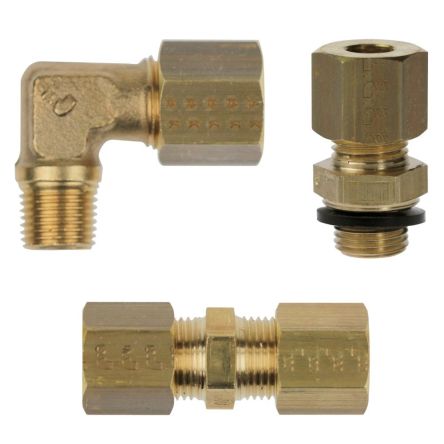 Legris Brass Pipe Fitting, Straight Push Fit, Male BSPT 1/8in BSPT 1/8in 6mm [0109 06 10 55]; 281-3211