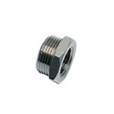 Legris Brass Pipe Fitting, Straight Push Fit Reducer, Male 1/2in to Male BSPP 3/8in [0905 17 21]; 281-3377