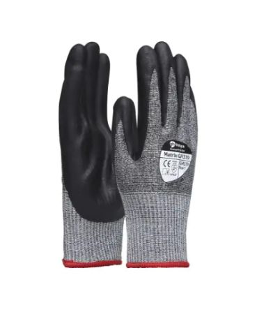 Polyco Healthline Matrix GH370 Black/Grey Abrasion Resistant, Cut Resistant, Tear Resistant Gloves, Size 7, Nitrile [GH370-07]; 281-5164