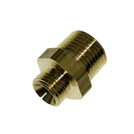 Legris Brass Pipe Fitting, Straight Push Fit Compression Olive, Male BSPT 1/4in to Male BSPT [EG10-1/4B]; 281-5402