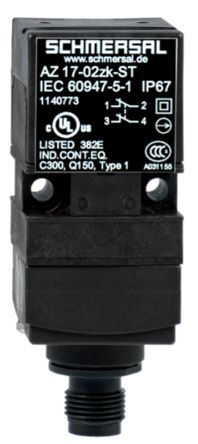 Schmersal AZ 17 Safety Interlock Switch, 1NC/1NO, Keyed Actuator Included, Glass Fibre Reinforced Thermoplastic [AZ 17-11ZK-ST]; 281-5767