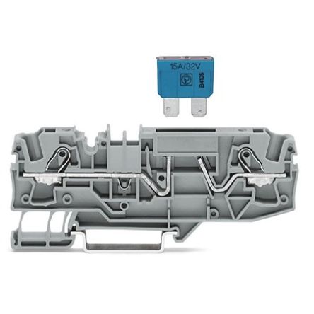 WAGO 2006-1681 22 (TOPJOB S) Series Grey, 6mm², 1-Level, Push In Spring Termination, CSA [2006-1681]; 281-5884