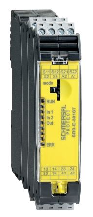 Schmersal Monitoring Relay, 1NO/2NC, DIN Rail [SRB-E-301ST-CC]; 281-6089