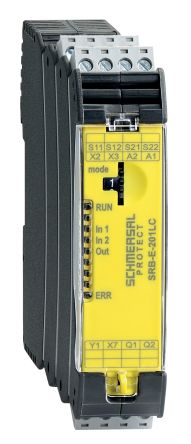 Schmersal Monitoring Relay, 1NO/2NC, DIN Rail [SRB-E-201LC-CC]; 281-6091