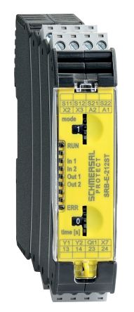 Schmersal Monitoring Relay, 1NO/2NC, DIN Rail [SRB-E-212ST-CC]; 281-6095