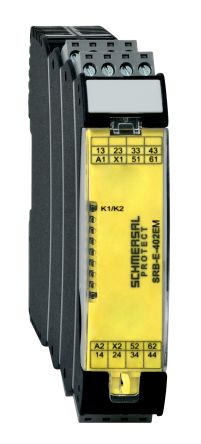 Schmersal Monitoring Relay, NC, DIN Rail [SRB-E-402EM]; 281-6101
