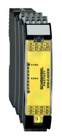 Schmersal Monitoring Relay, DPST, DIN Rail [SRB-E-602EM]; 281-6102